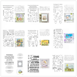 Zwierzęta Wiosna Wszystkiego Najlepszego Przyjaźni Wycinanie Wykrojniki Przezroczyste Znaczki Scrapbooking Do Tworzenia Papieru Ramka Karty Rzemiosło