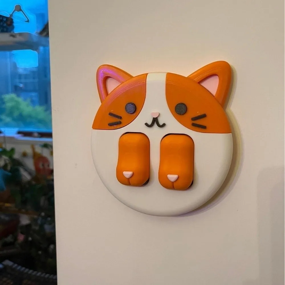 3D Printed Switch Panel Cover 86 Wall Switch Raised Paw Buttons Wall Switch Plate Rounded Edges Cartoon Animal