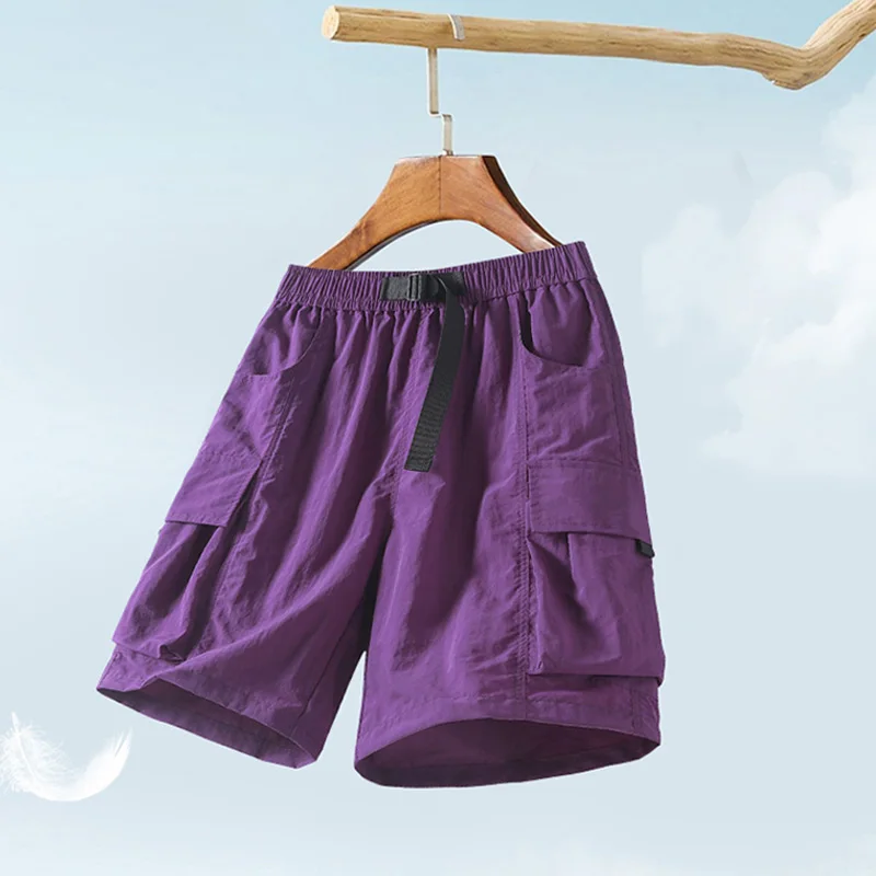 

Shorts For Mens Shorts Male Cargo Shorts Summer Loose Casual Sports Five Quarter Pants Y2K Streetwear Multi-pocket Drawstring