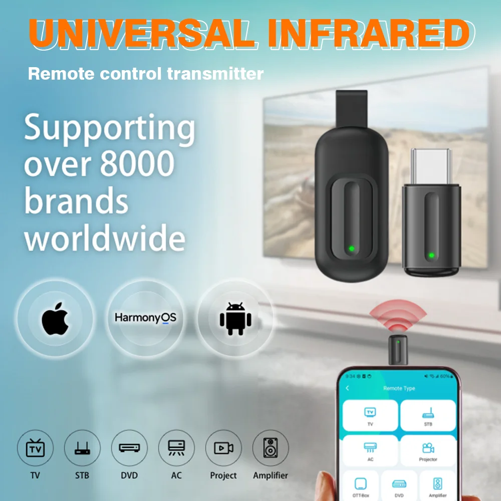 

Smartphone Infrared Universal Remote Control 3 in 1 Phone infrared Transmitter Lightning/Type C/Micro For Android And iOS TV fan