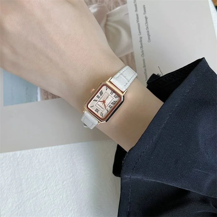 New Fashion 2024 Elegant Design Rectangle Dial Water Resistant Quartz Movement Business Women Analog Wrist Watch - Image 5