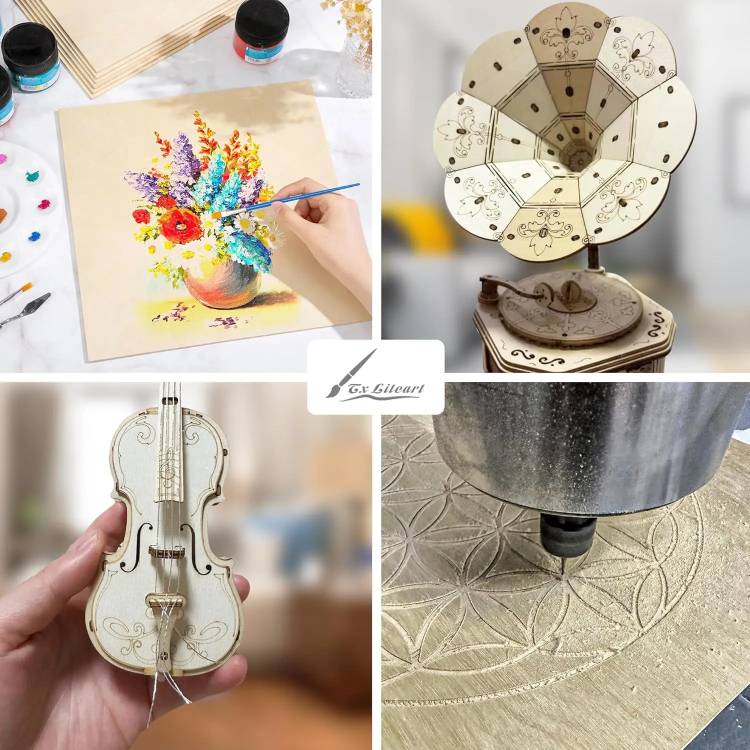 Folhas de Compensado de Bétula Báltica de 3mm 11.8x20 Polegadas para Corte a Laser e Artesanato DIY - Pacote com 20