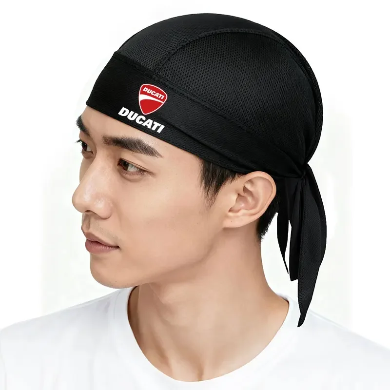 Diadema de secado rápido para motocicleta, bufanda de verano para hombre, Bandana para correr, pañuelo para la cabeza, pasamontañas para senderismo y correr, sombrero para Ducati