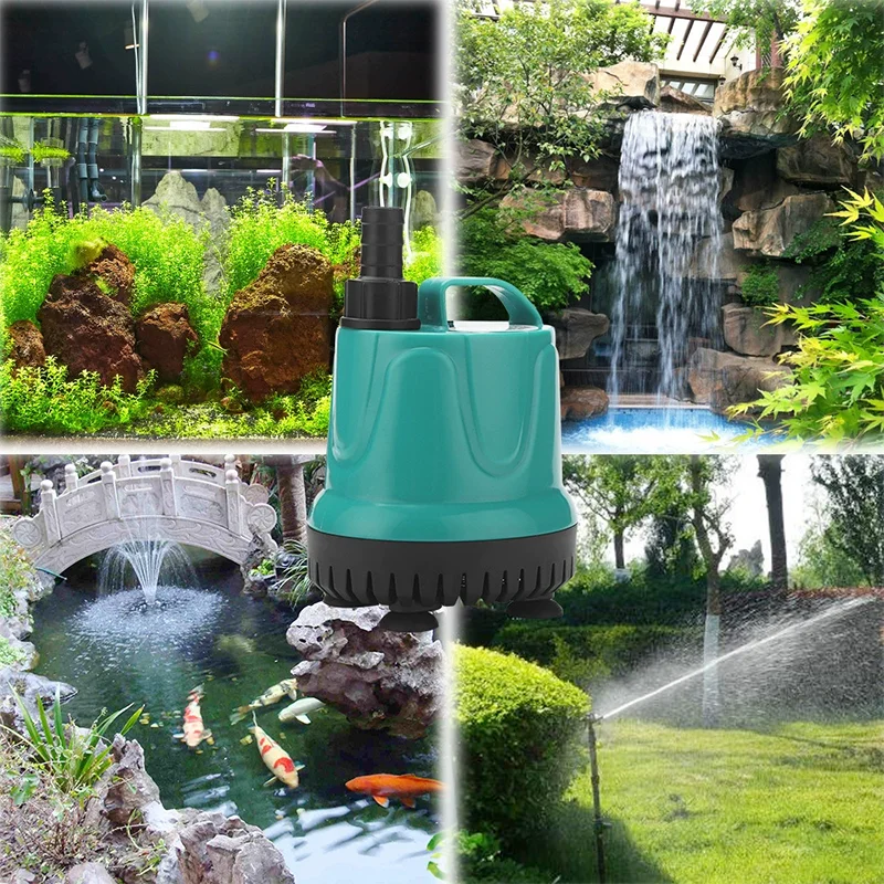 5/8/18/25/40/60/90W Fish Tank Bottom Suction Submersible Pump Bottom Filter Silent Suction Feces Change Pump Multi-function Pump