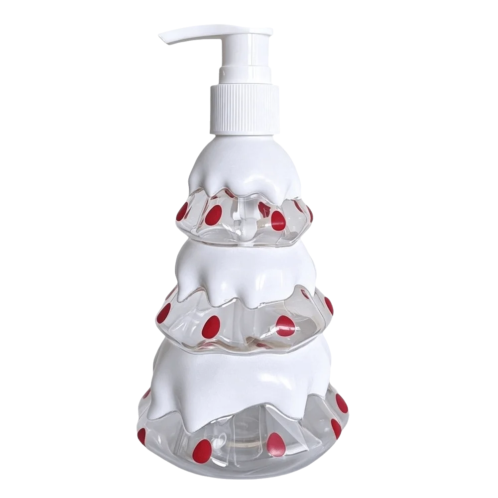 300ml Christmas Pump Bottle Snowman Santa Claus Soap Pump Dispensers Penguin Xmas Tree Lotion Dispenser Bottles Home