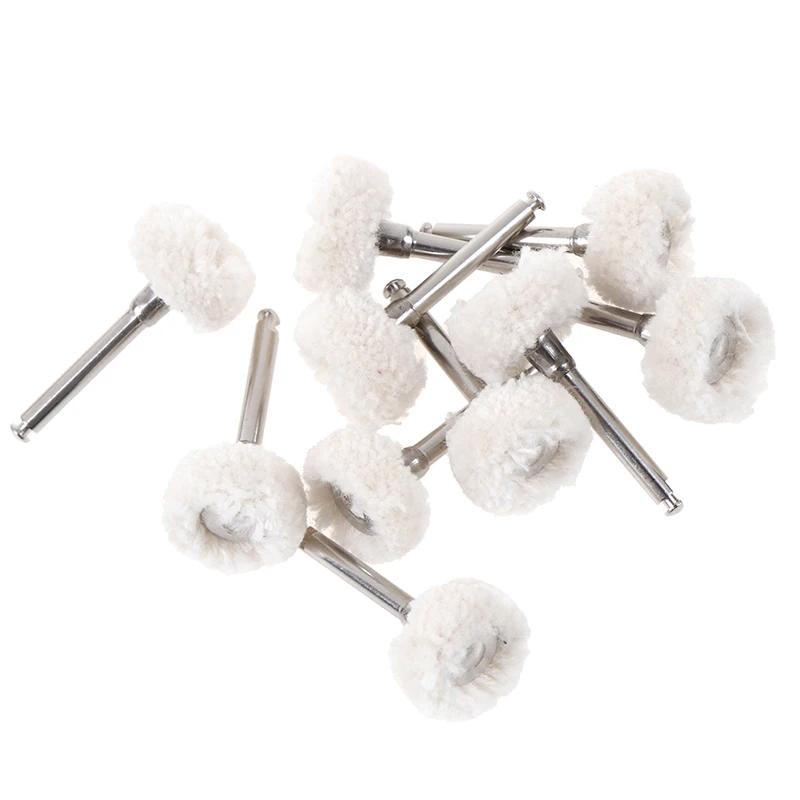 10Pcs/Set Dental Polishing Wheel Wool Cotton Polishing Pad Brushes Rotary Tools