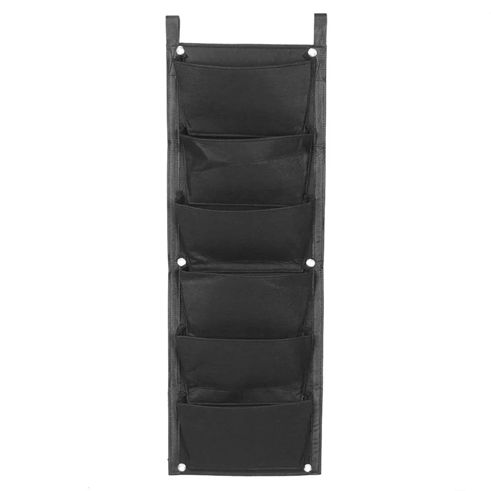 

Durable 6 Pockets Plant Grow Bag Degradable Felt Grow Bag Space Saving Breathable Plant Grow Container Indoor Gardening