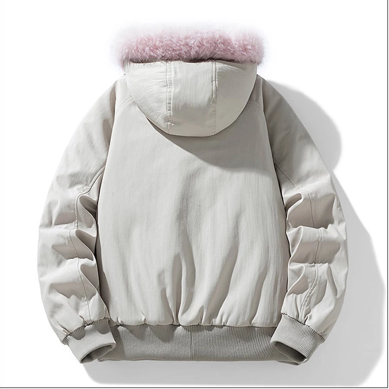 الأزياء أفخم الربط سترة قطن المرأة الخريف الشتاء عارضة مقنعين سميكة الدافئة معطف القطن الذكور ملابس خارجية فضفاضة