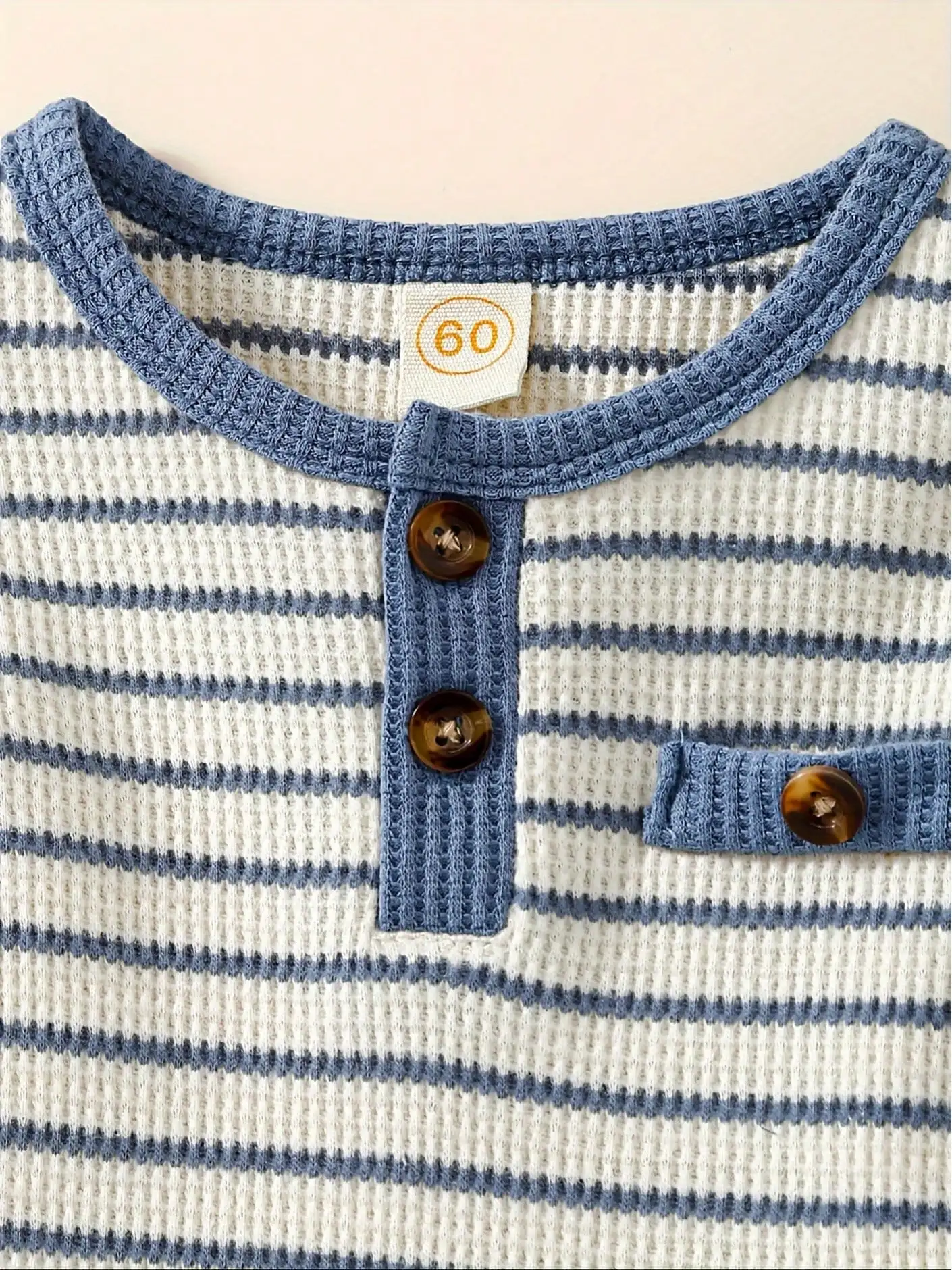 طقم شورت مخطط للأطفال حديثي الولادة من الأولاد والبنات، قميص رومبير مخطط بأكمام قصيرة وسروال قصير طقم ملابس صيفية للأطفال