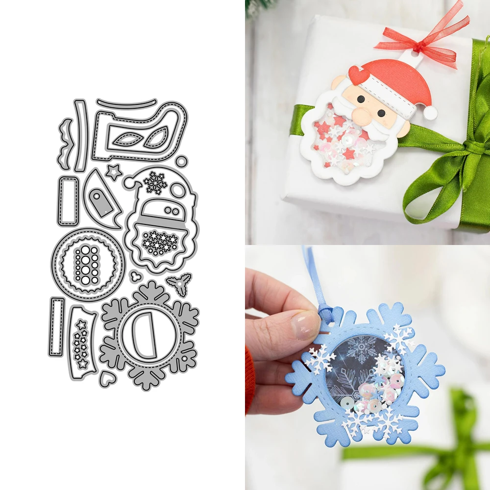 Lucky Goddess Metal Cutting Dies Christmas Shaker Tag Diy Scrapbooking Photo Album Decorative Embossing Paper Card Crafts