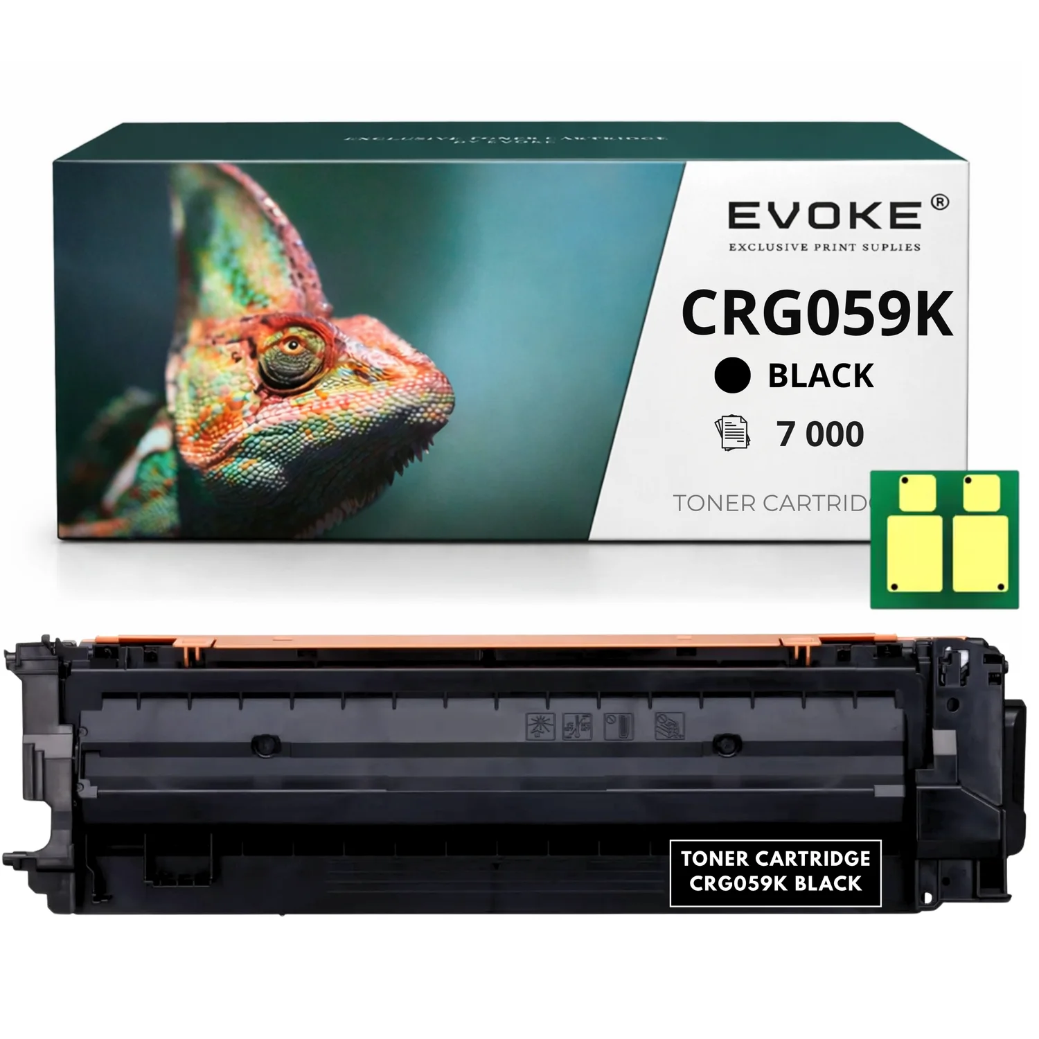 Evoke Compatibele Toner voor Canon Crg-059K Crg059K Crg-059 Crg059 3623C001 Zwart met Chip 7000 Pagina's I-Sensys Lbp852Cx