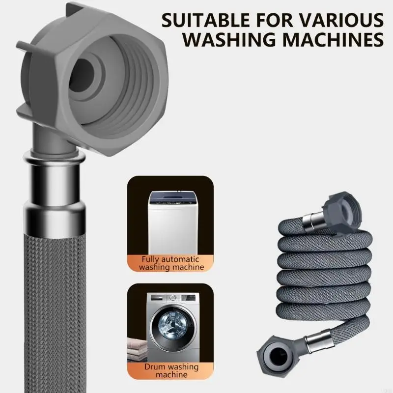 U0DE 세탁기 입구 호스 유연한 식기 세척기 입구 호스 연장 골판지