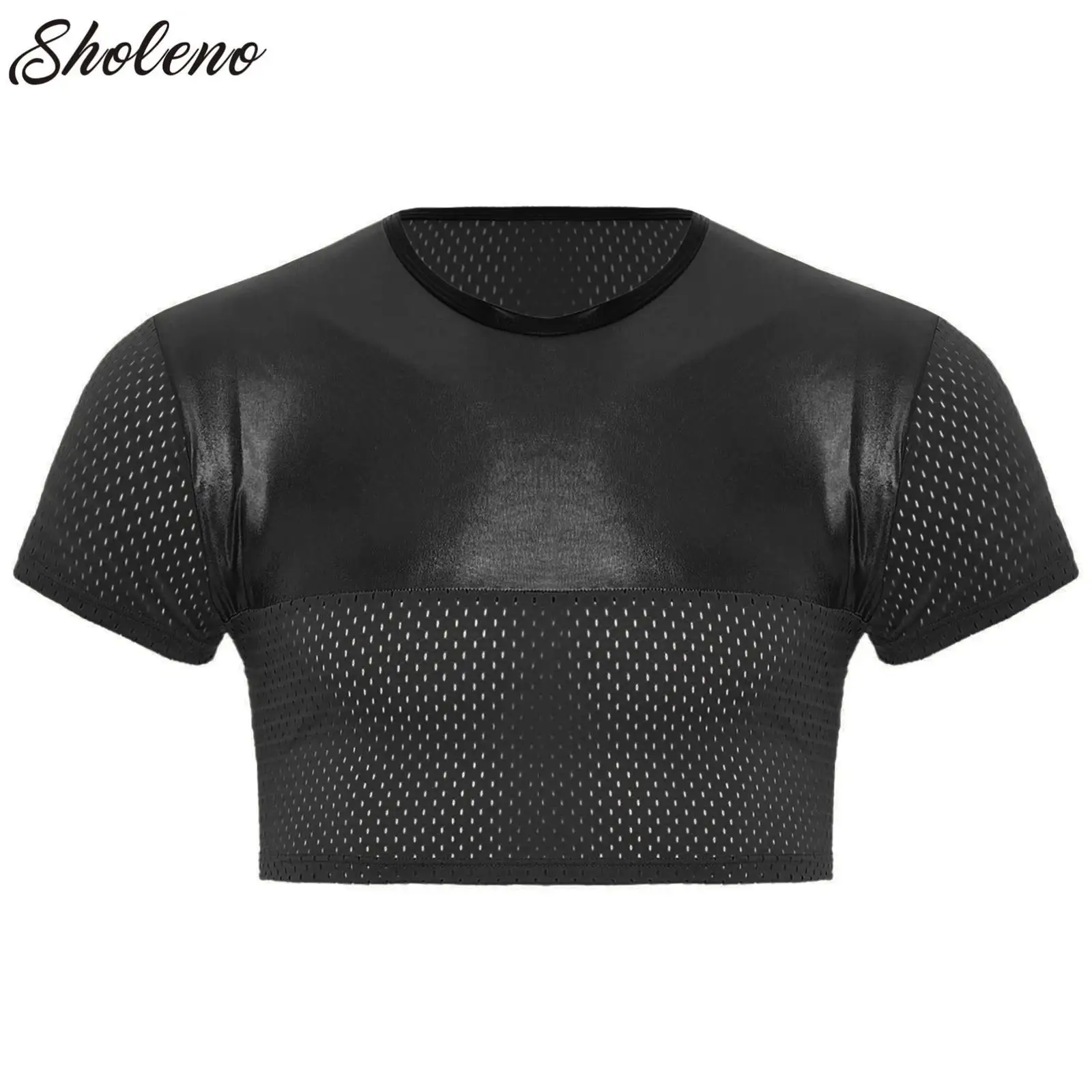 Fashion Casual Men's T-shirt Sleeveless Hollow Out Breathable Tank Tops Stylish Male Party Nightclub Style Gym Workout Crop Tops