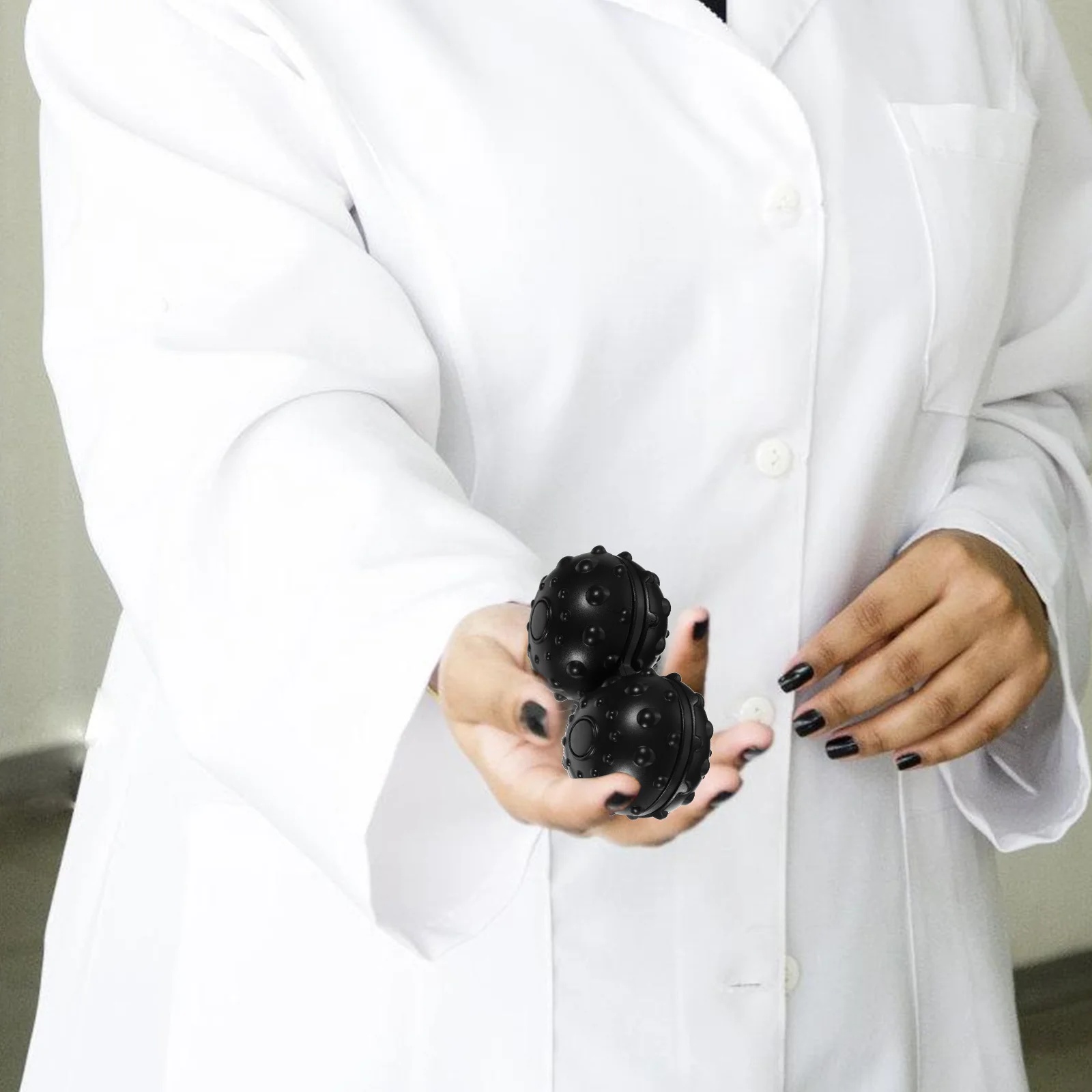 

Силиконовый массажный шарик с арахисом, черный массажер для тела для шеи, плеч, позвоночника, мышц, облегчение боли, арахисовый массажный шарик