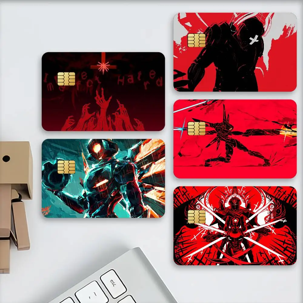 Game U-Ultrakill Credit Decorative Card Stickers Suitable For Bank Cards Metro Transit Anti-scratch Gift 4PCS