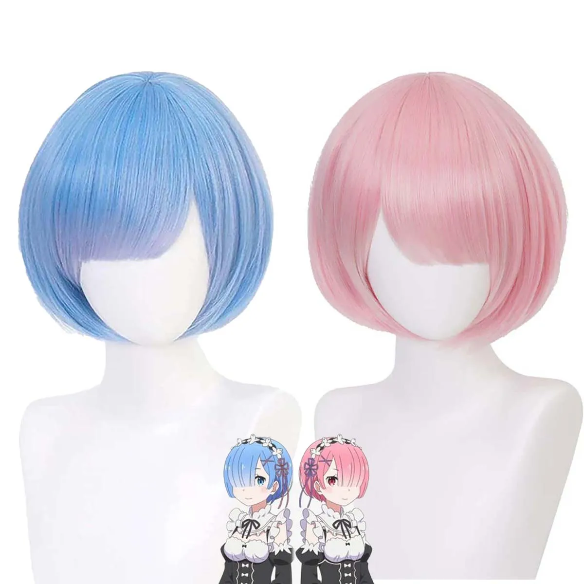 ผู้ชาย Re Zero เริ่มต้นชีวิตในอีกโลกหนึ่ง Subaru Natsuki คอสเพลย์วิกผม