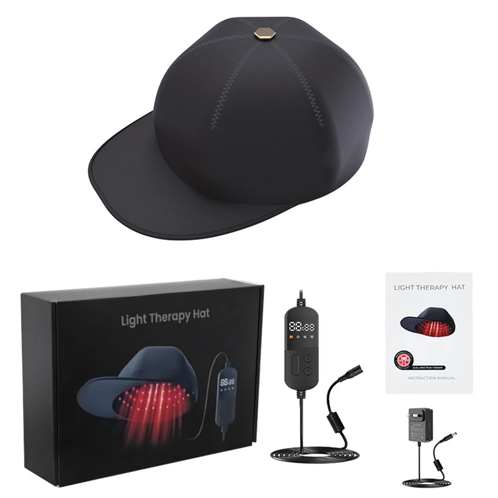 Red Light Therapy Hair Growth Cap 540 Chips 660nm 850nm Infrared LED Hat Scalp Care Anti Hair Loss Treatment Device 14W 3 Modes