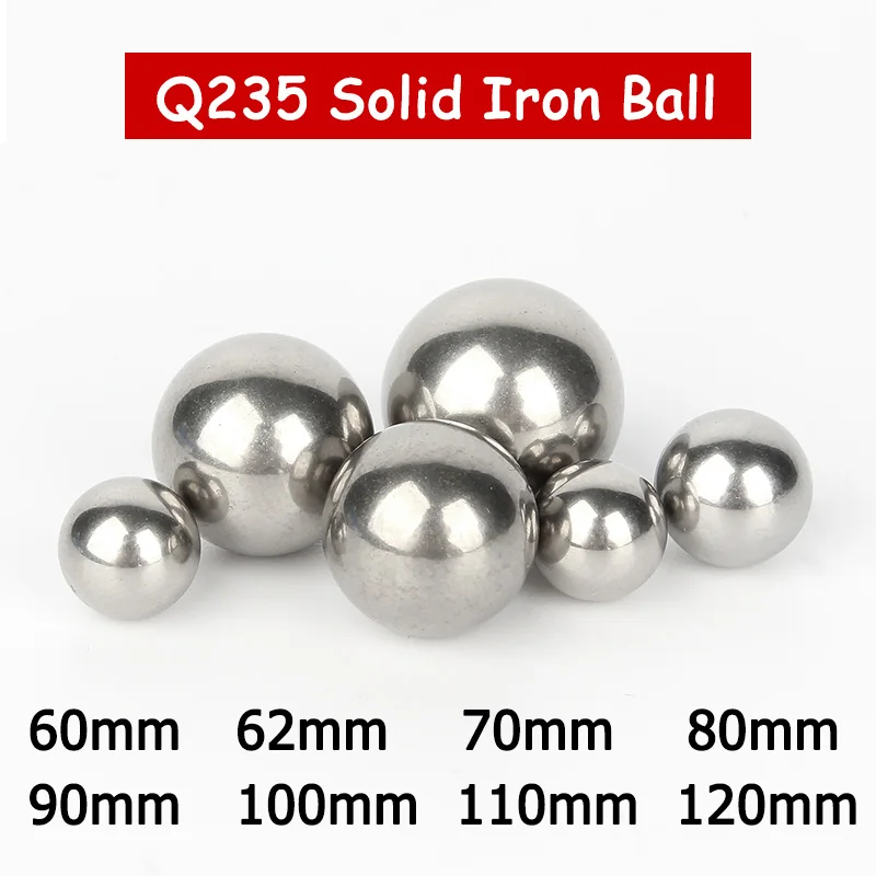 

1pcs 80/90/100/110/120mm Solid Iron Balls Q235 Carbon Steel High Quality Smooth Iron Bead Non-quenched Steel Balls