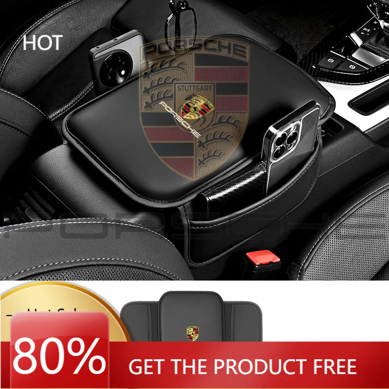 

Porsche Car Sticker Car Armrest Box Pad Center Console Arm Rest Storage Pocket For Porsche Cayenne Panamera Macan 911 718 Taycan
