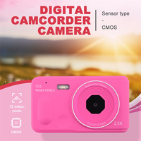 Digital Camera 16x Digtal Zoom Auto Focus 2.5K HD 72MP Digital Camcorder Camera for Home Outdoor Travel Red-PZZW