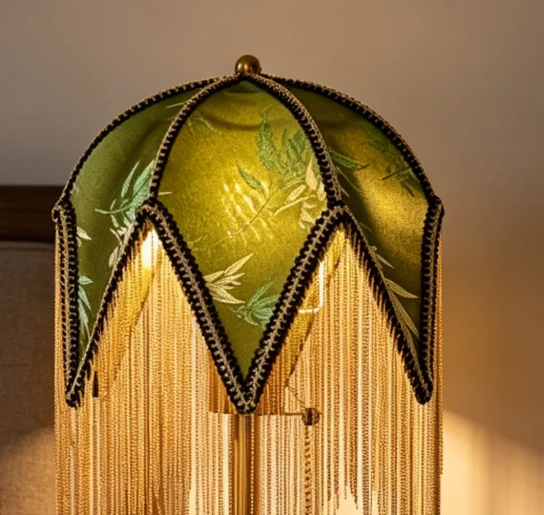Creative Fabric Lampshade Table Lamp E27 Bulb Wood Base
