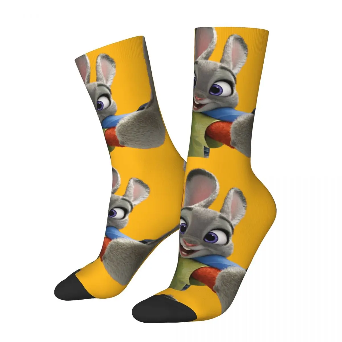 Retro Nick Men's compression Socks Unisex Disney Zootropolis Film Harajuku Seamless Printed Novelty Crew Sock