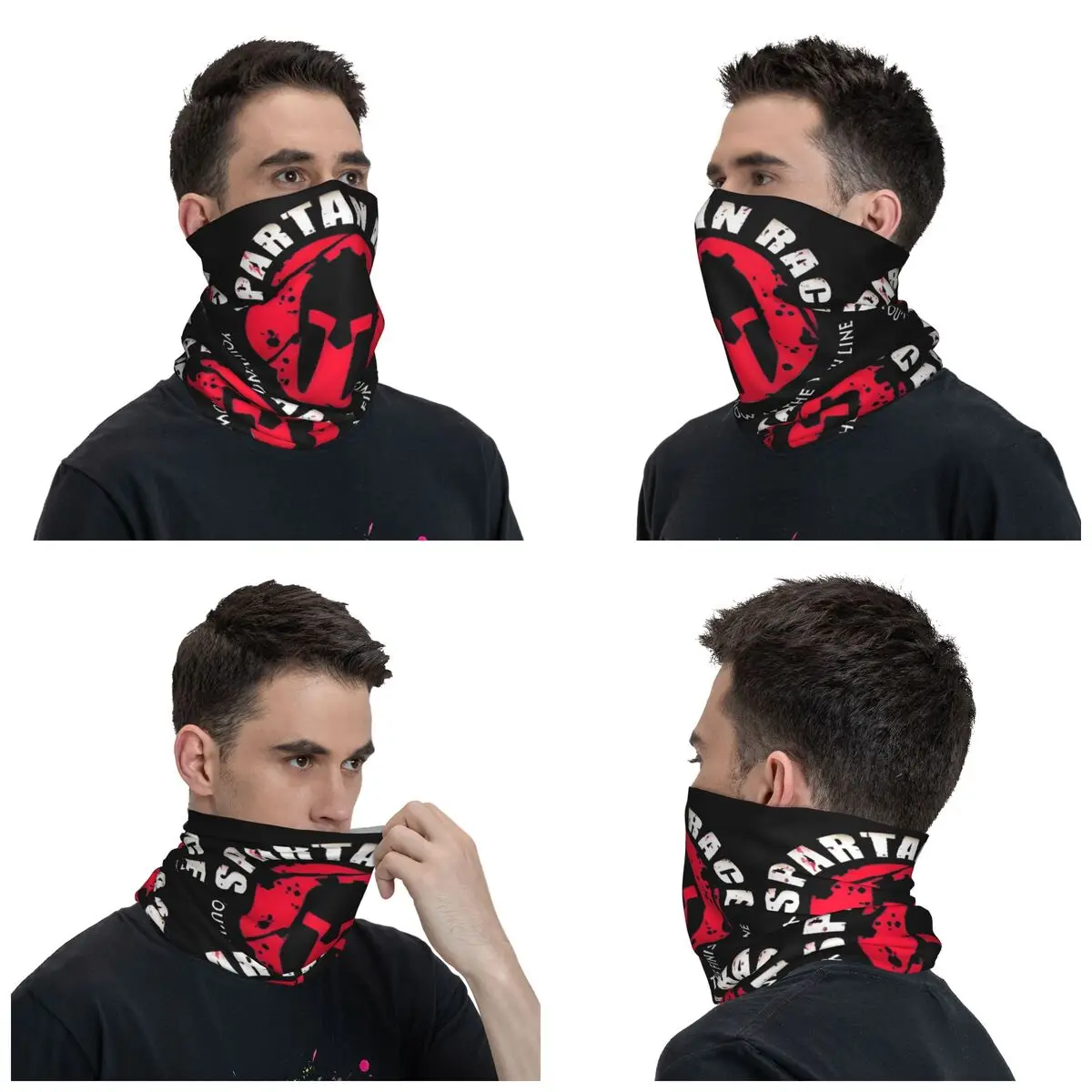 Spartan Race Sparta Spirit Bandana Neck Cover Printed Mask Scarf Warm Face Mask Running for Men Women Adult Breathable