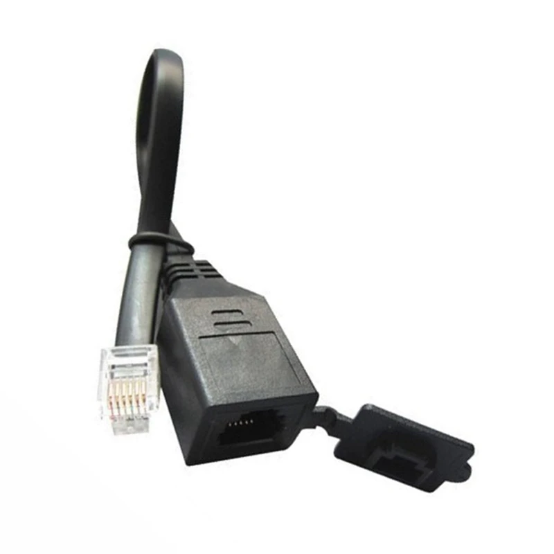 Telefone Cabo de Extensão com Capa Protetora, PA66, RJ11, 6P6C, macho para fêmea Cabo, Telefone Acessórios