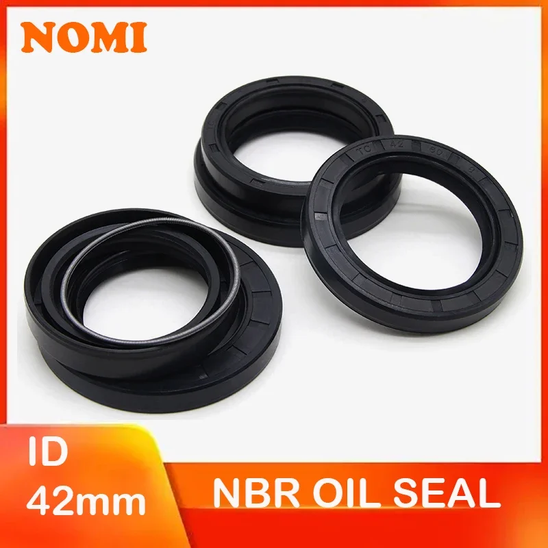 

1pcs ID 42mm NBR Oil Seal TC-42-55/56/58/60/62/65/68/70/72/75/80-5/7/8/9/10/12mm Nitrile Rubber Shaft Double Lip Oil Seals