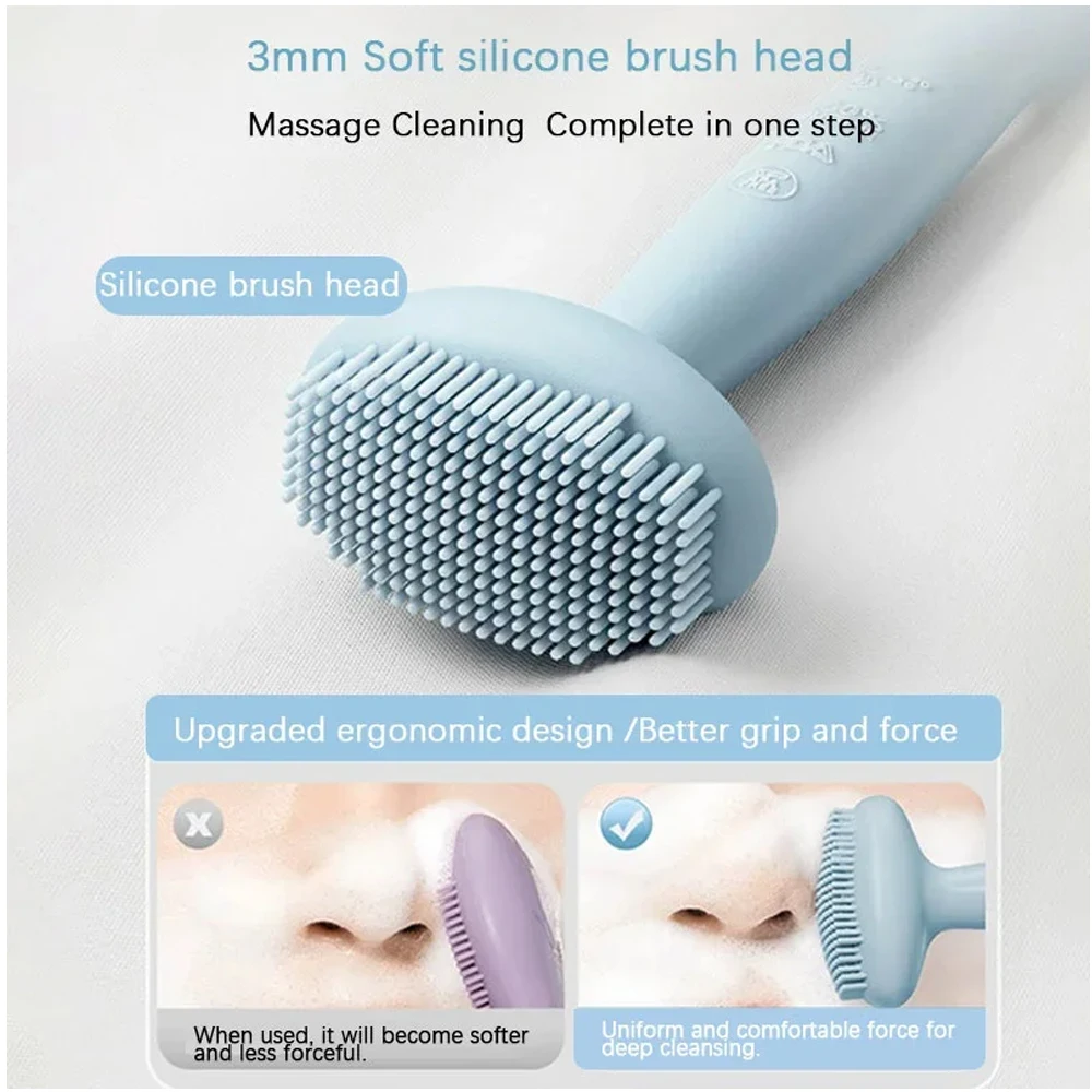 Silicone Facial Cleansing Brush Face Cleaner Pore Cleaning Exfoliator Skin Care Blackhead Beauty Face Massager Scrubber Tools