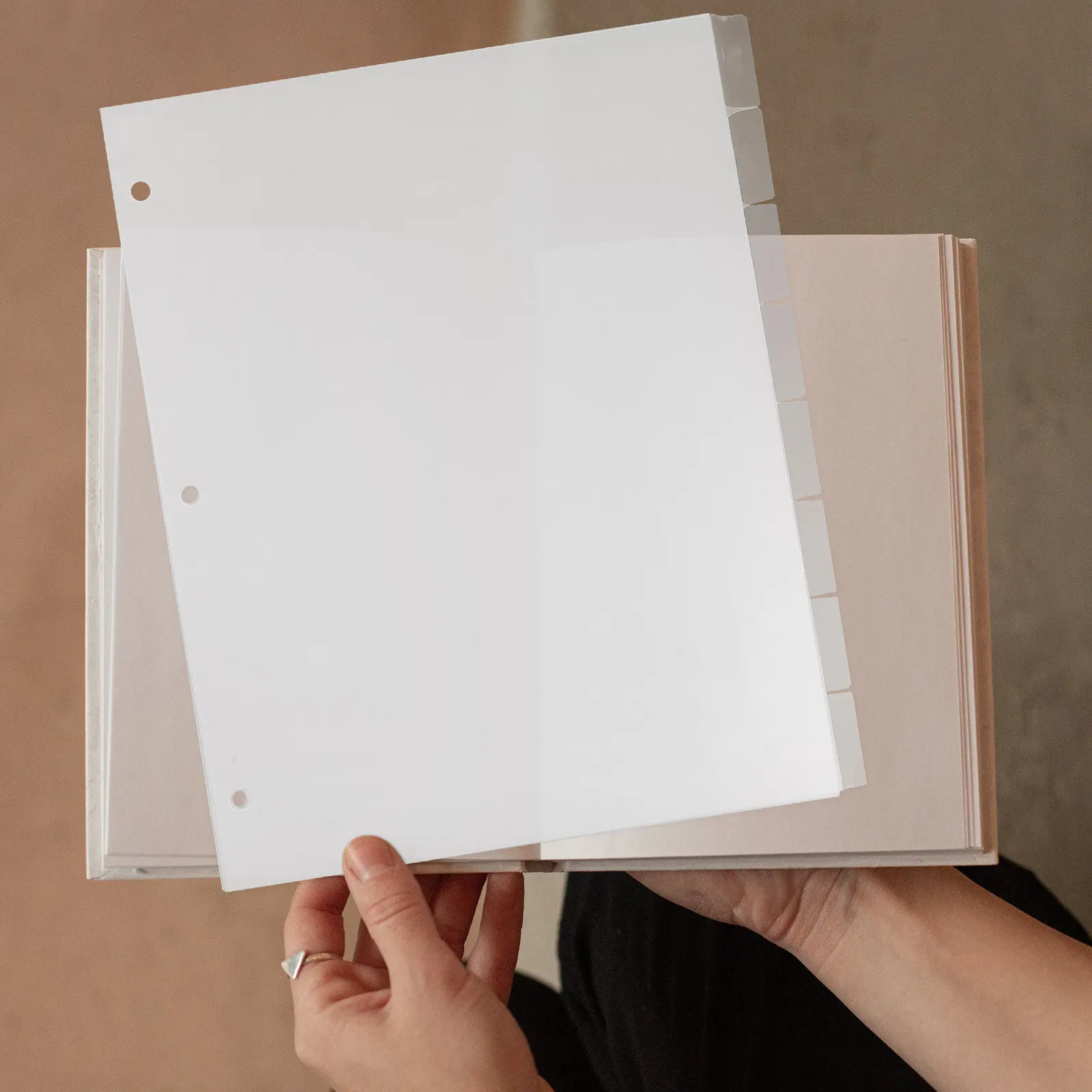 

8 Sheets Premium PP Index Dividers Binder Dividers with 6-Hole Design Cute Tabbed Divider Pages Plastic Divider Tabs for Planner