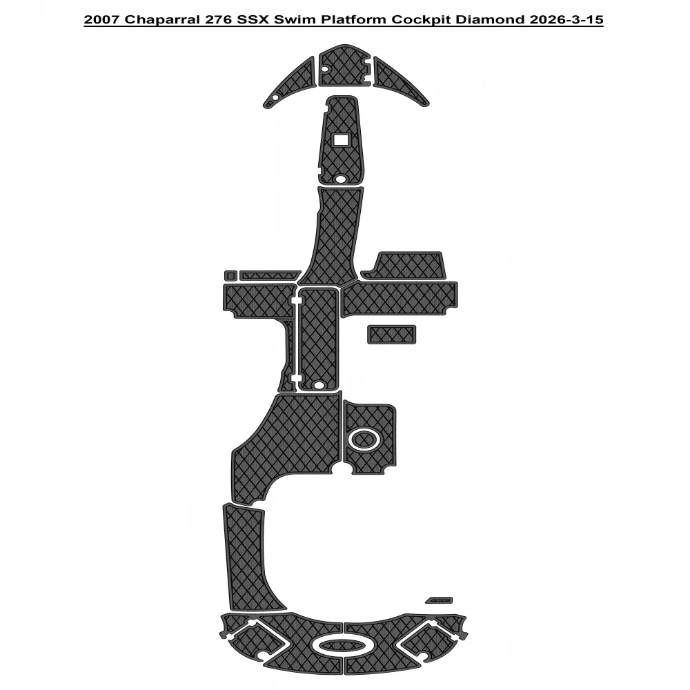 

2007 Chaparral 276 SSX Swim Platform Cockpit Boat EVA Foam Teak Floor Pad SeaDek MarineMat Style Self Adhesive