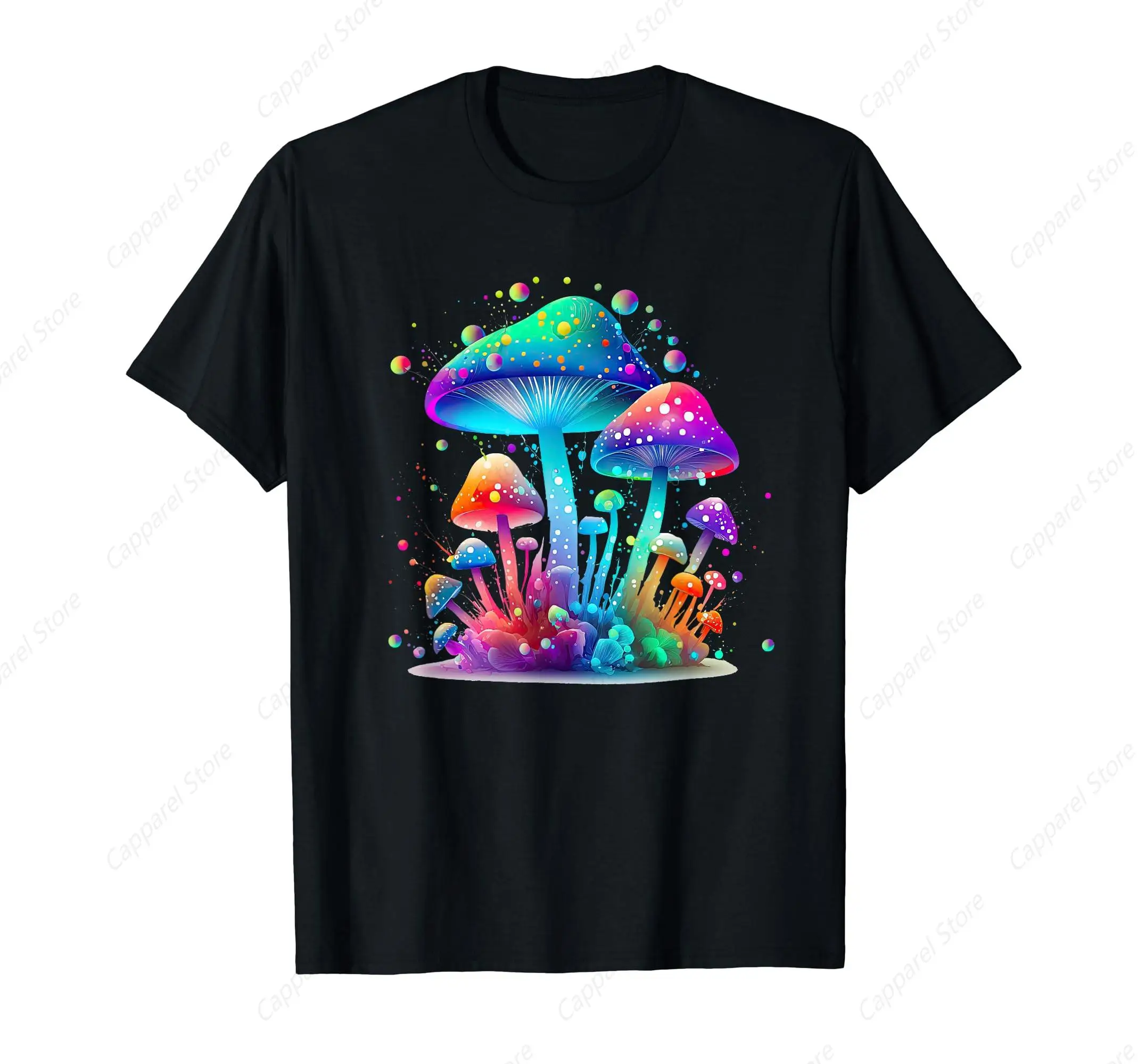 

Cute Cottagecore Mushroom Aesthetic Hippie T-Shirt for Men Cotton 100% Summer Tops Women