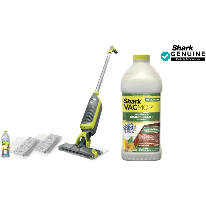 Shark VACMOP Cordless Hard Floor Vacuum Mop with (2)Disposable VACMOP Pads, VM200 &  Shark VACMOP Disposable Hard Floor