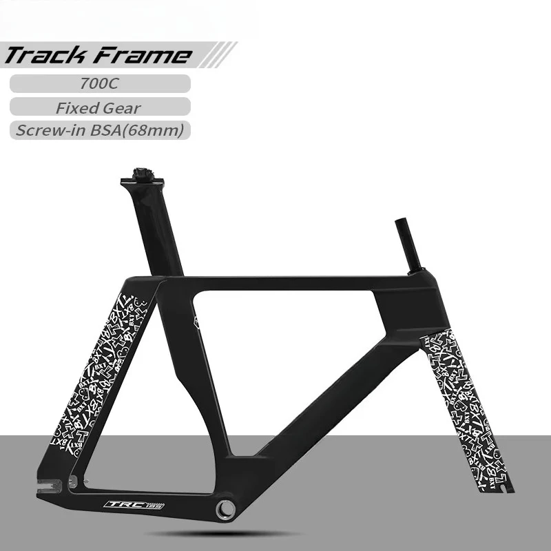 

TRC-195 2025 New Exclusive Patent Carbon Track Frame Single Speed Carbon Track Bike Frames 700C Fixed Gear Bicycle Frameset