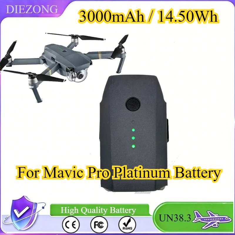 

3830mAh Battery For DJI Mavic Pro Platinum FPV Quadcopter RC Drone 3S Intelligent Spare Flight LiPo Compatible Battery 11.4V