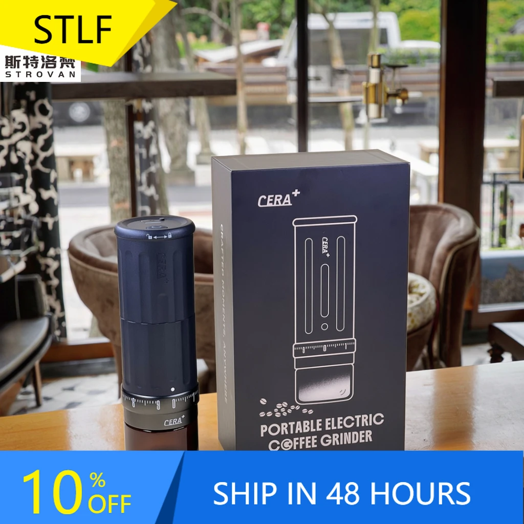 

STLF CGE03 Portable Electric Coffee Grinder 10 Blades Burr Core Balanced Grinding USB Fast Charging for Car Travel French Automa