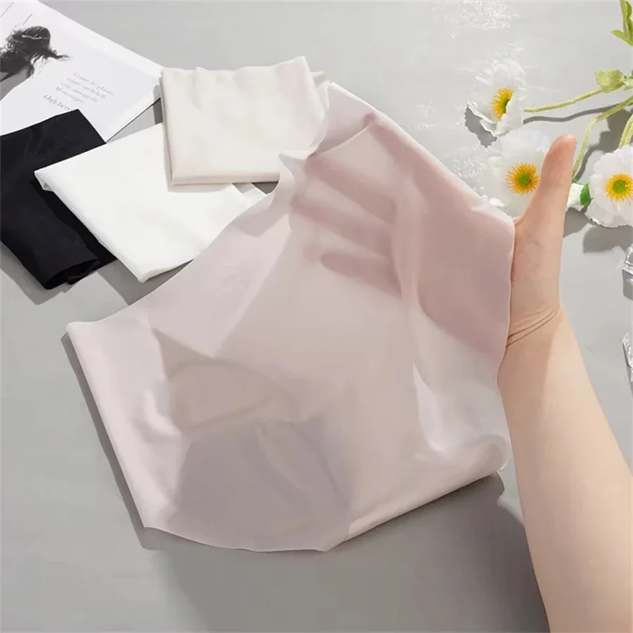 Бесшовное нижнее белье из ледяного шелка, женские летние быстросохнущие брюки Ultra In Sense, трусы для девочек, дышащие трусики, нижнее белье M-XL