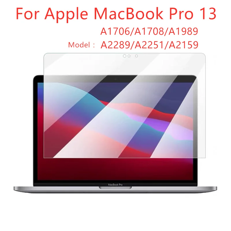 Dla Apple MacBook Pro 13 13,3-calowy ochraniacz ekranu ze szkła hartowanego A1706 A1708 A1989 A2159 A2289 A2251 Laptop HD Glass