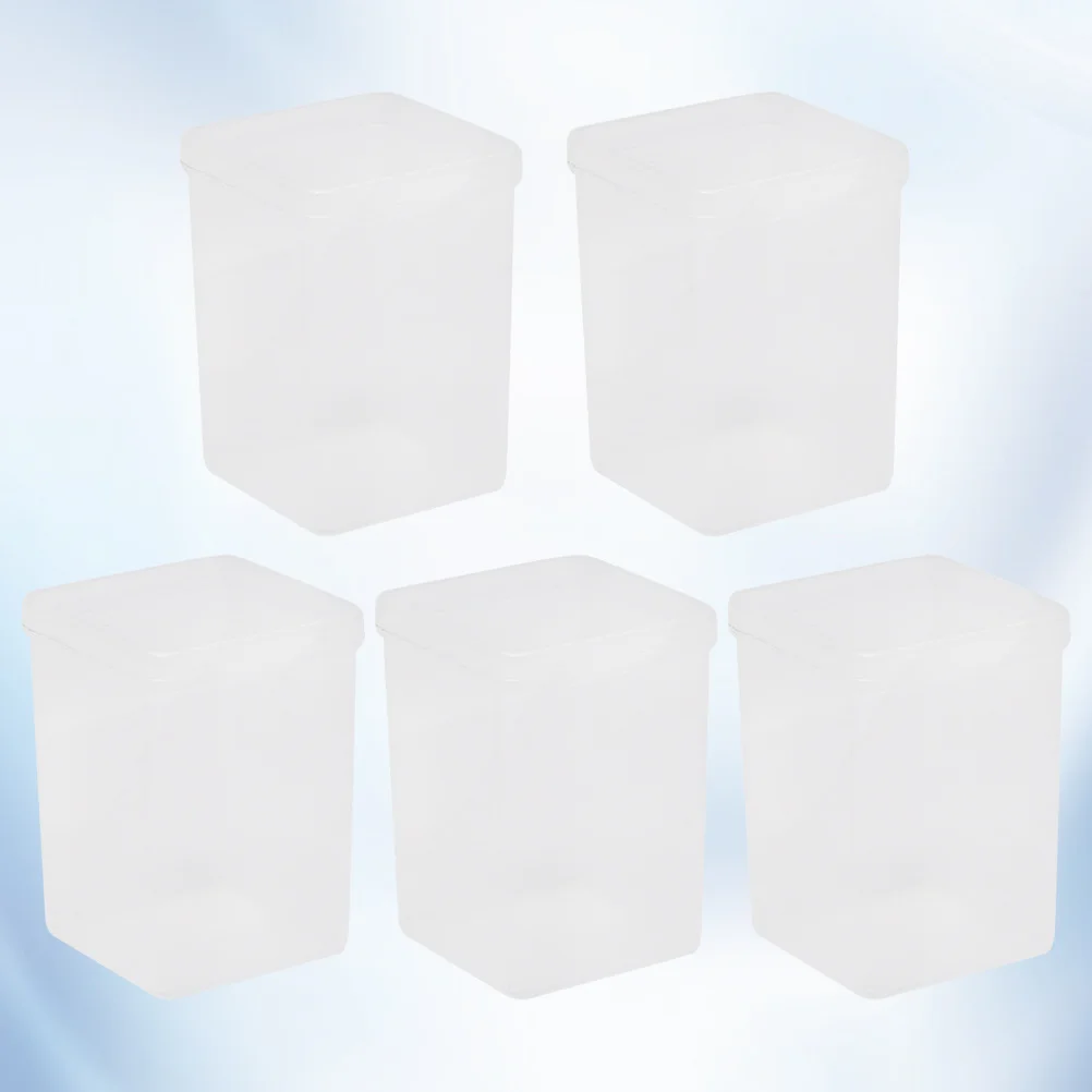 

5 шт., коробка для хранения ватных дисков, прозрачный акриловый органайзер, дорожный чехол для хранения небольших аксессуаров для ванной комнаты