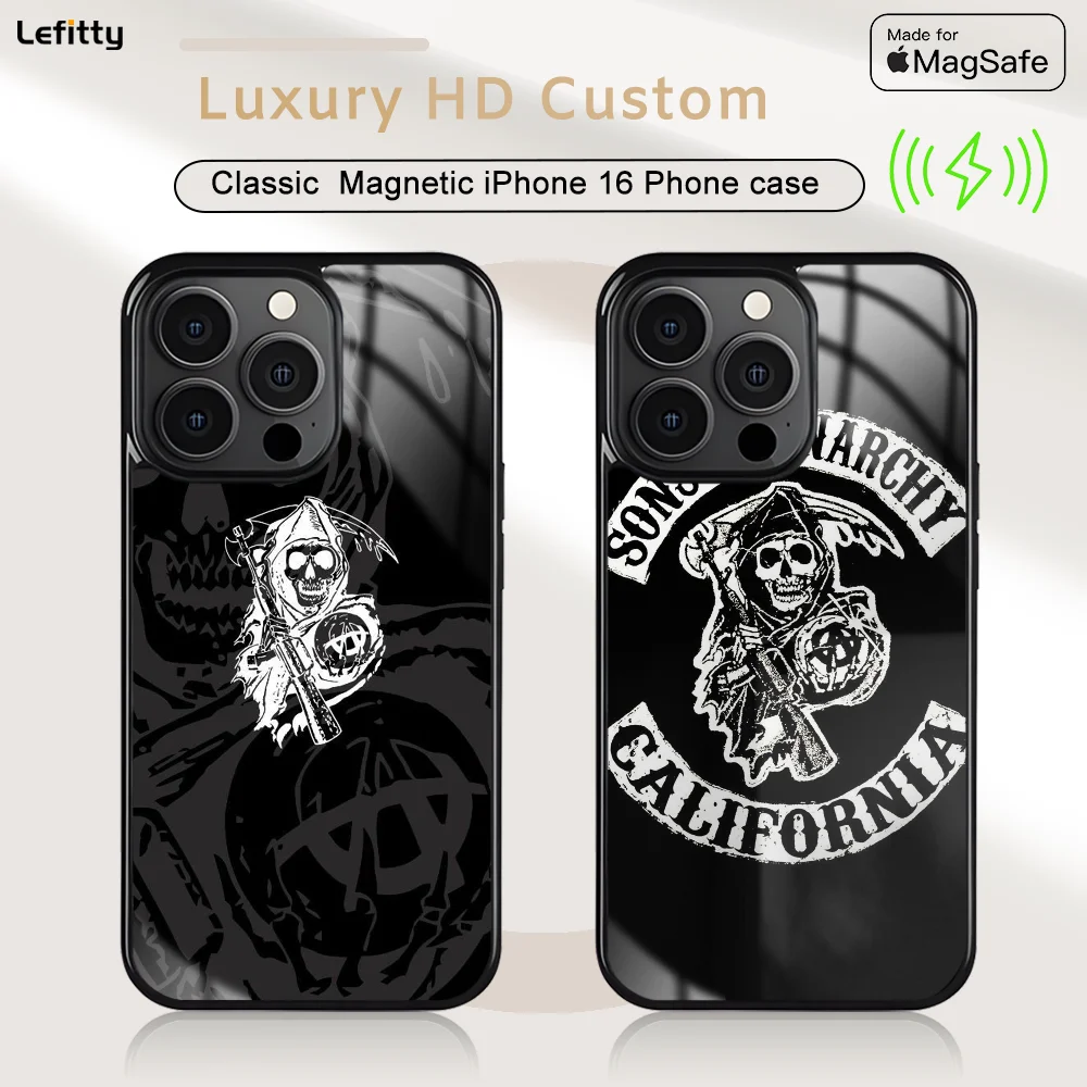 

TV Sons of A-AnarchyS Phone Case For iPhone 16 15 14 13 12 11 Pro Max Plus Mini Magnetic Magsafe Wireless Charging Cover