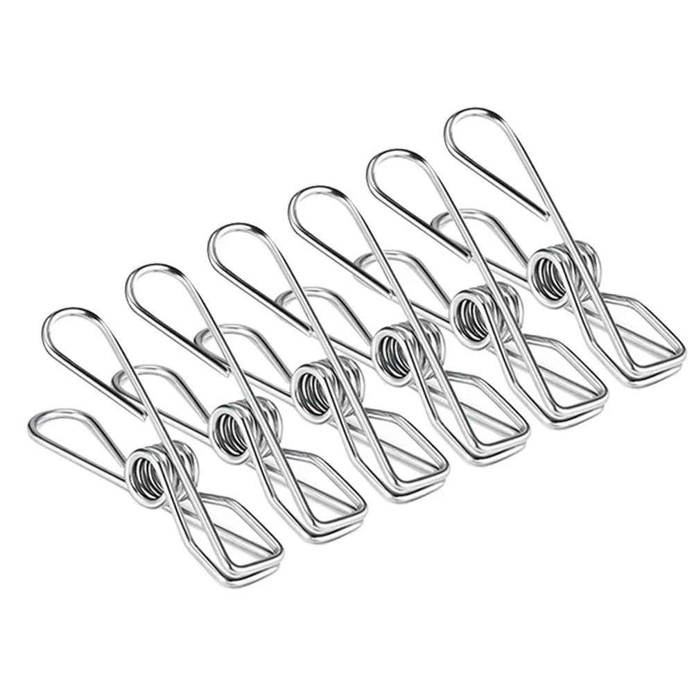 10/20/40 pcs Clothespins Stainless Household Steel Clothes Pegs Washing Hang Laundry Metal Storage Tool Cloth Pin Clip Holders