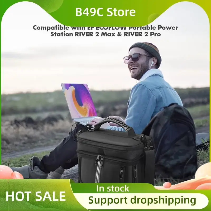 

B49C For BLUETTI BT-02 AC2A Carrying Case Protective Travel Case For Portable Power Station With Shoulder Strap& Handle