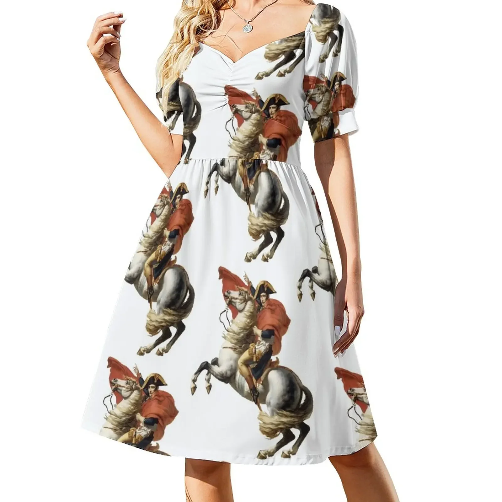 Napoleon Art Delacroix Inspired Short-Sleeved Dress Summer dresses for women luxury dresses