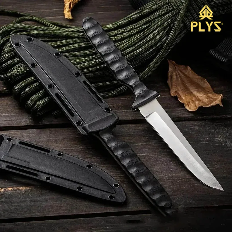 PLYS Super sharp outdoor barbecue sharp stainless steel hand knife, camping high hardness fruit knife field portable knife