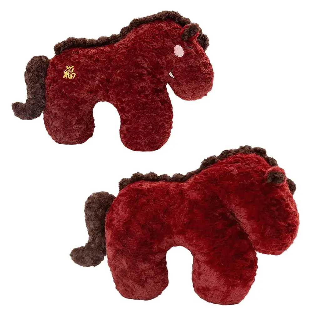 

Новая мягкая подушка с изображением лошади, новогодний талисман, праздничный пони, плюшевая подушка, креативная подушка для дивана 2026, подарок на лунный Новый год