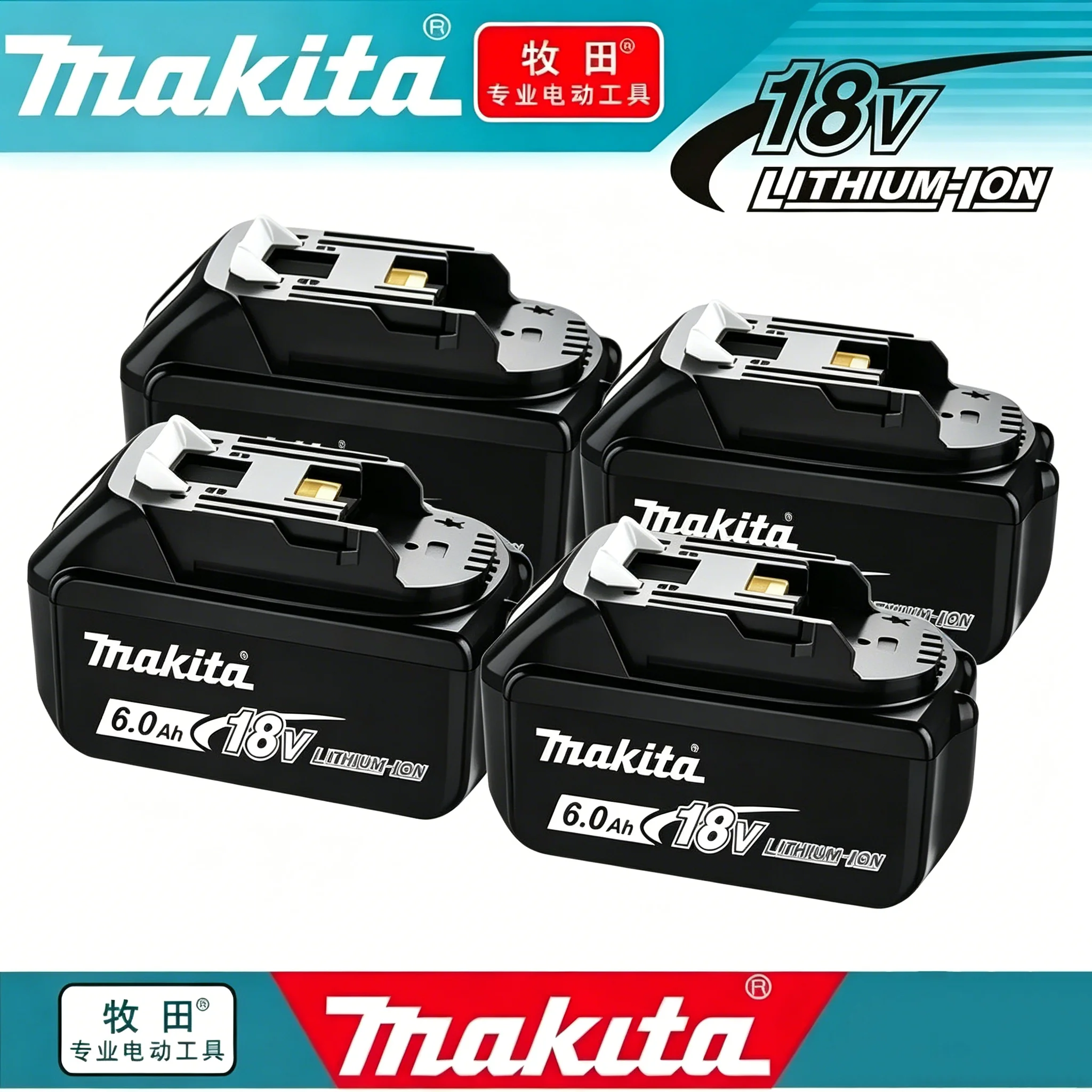 Genuine 6AH makita BL1860 18V Battery Power Tools Li-ion Replacement LXT BL1850 BL1840 for 18V Screwdriver with BMS TPCELL 18V