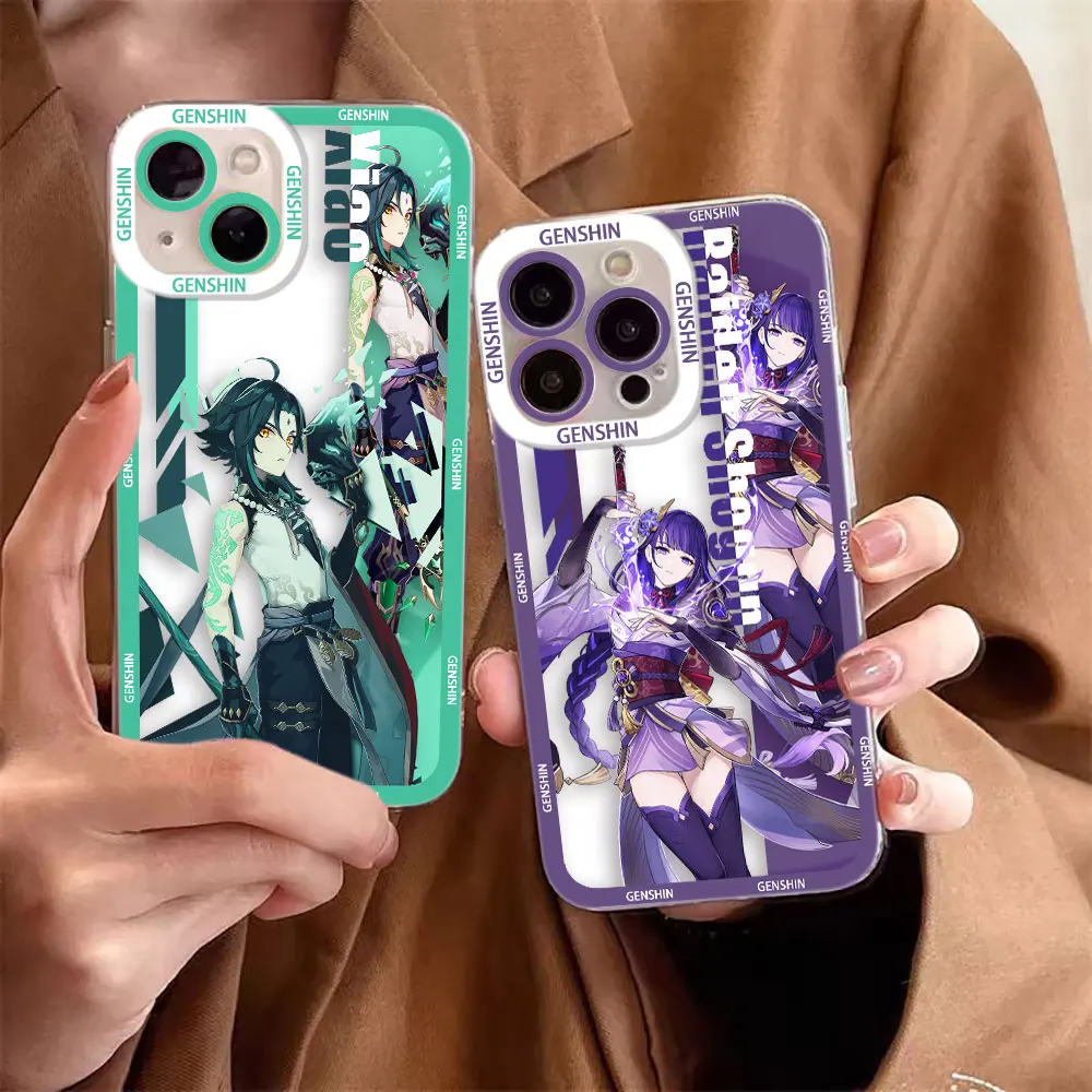 

Genshin Impact Yae Shenhe Xiao Clear Phone Case For Xiaomi 15 15T POCO X7 X6 X5 X4 X3 NFC GT F3 F5 M7 M4 M3 11 11T PRO LITE Case