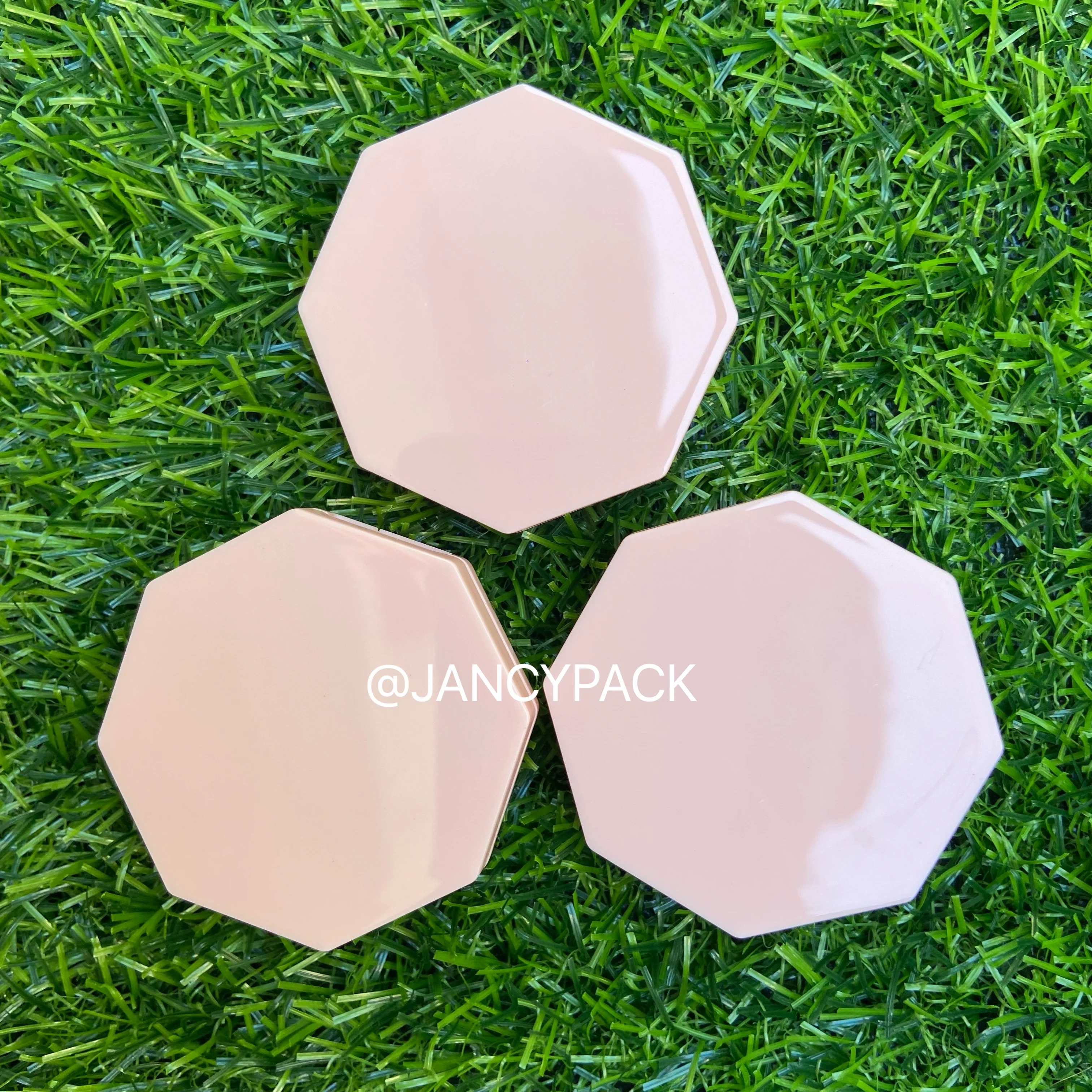 10g hexagon nude Refillable Container Case Beauty Cosmetic Lipstick Lip Balm Eyeshadow glitter Empty Container Palettes case