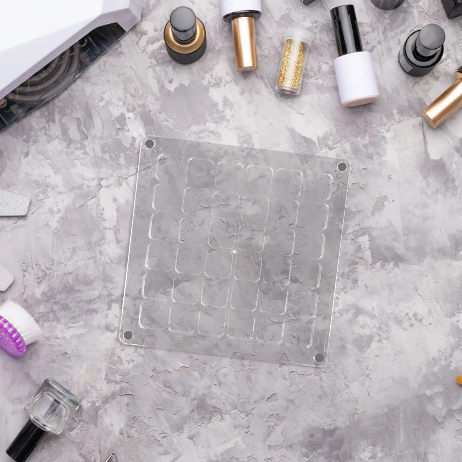 

Acrylic Rhinestone Organizer Box Clear Seashell Display Case For Nail Art Bead Storage Craft Supplies Trinket Display